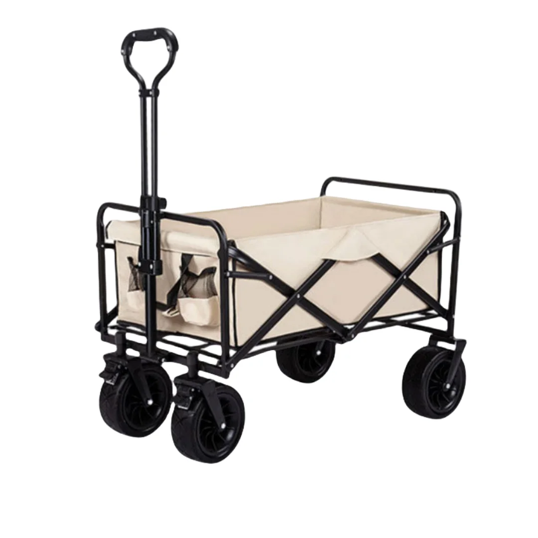 Customized Aluminium Alloy Hot Sale Portable Foldable Picnic Cart Camping Wagon Trolley Outdoor Cart