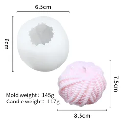 ZO110 wholesale 3d ball candle mold Bead wool ball gypsum chocolate aromatherapy cake decoration tool candle silicone mold