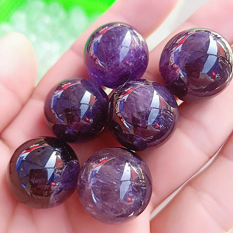 
Natural Brazilian Amethyst ball raw stone polished Amethyst ball for Buddha Fengshui ball 