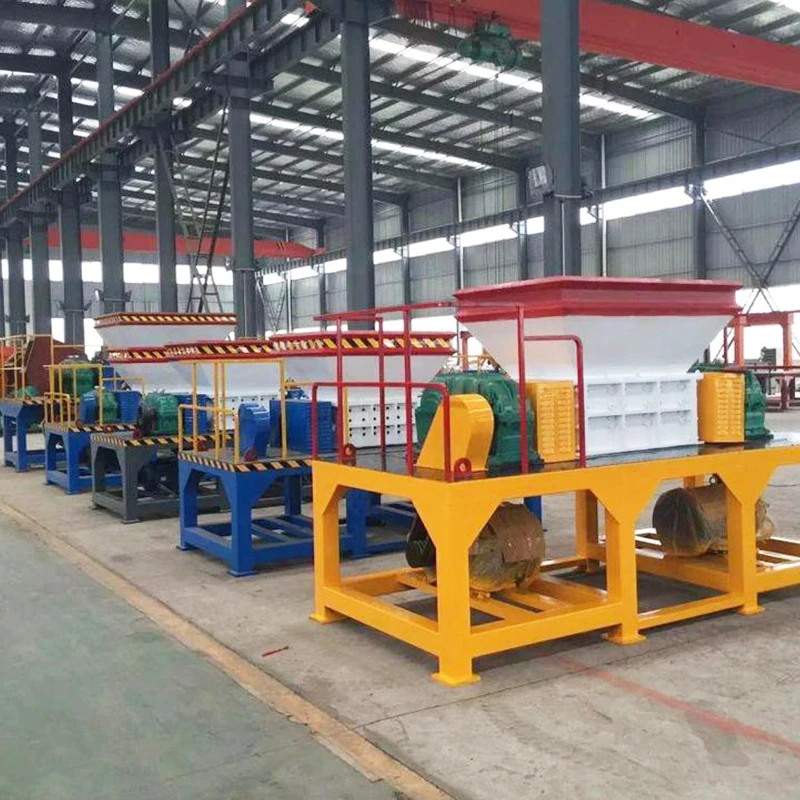 2021 Hot Sale Scrap Metal Waste Plastic ShredderSmall Industrial copper aluminum cans shredder / double shaft tire home grass