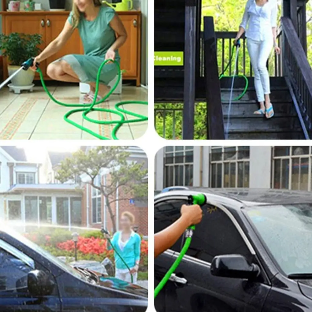 SUNSHINE High pressure Heavy Duty Garden Hose Long Lightweight 50ft Retractable 100ft Brass flexible garden water hose