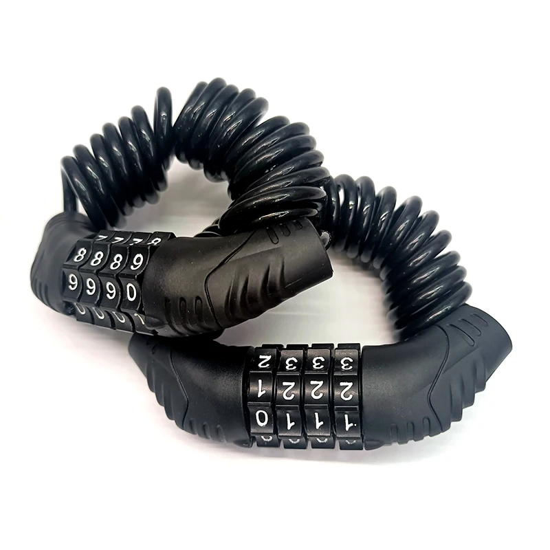 Hot sale anti theft bicycle combination cable lock bike motor helmet lock