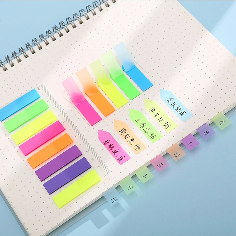 Hot sale page markers sticky index tabs arrow flag tabs colored PET sticky notes