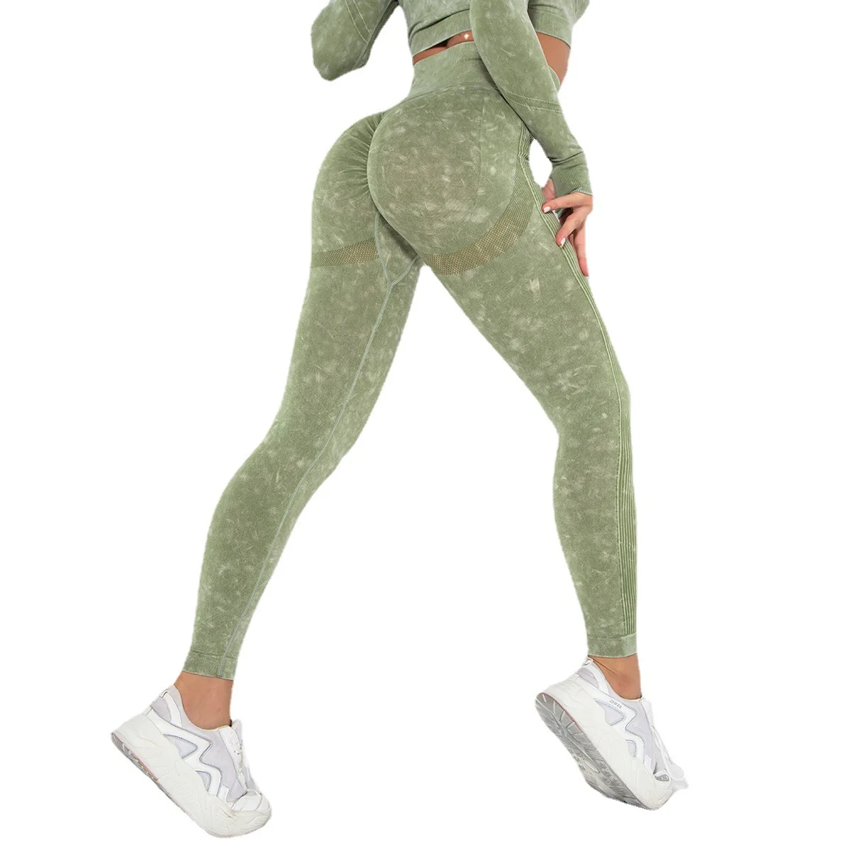 High Stretch Tie Dye Sport Seamless Print Athletic Woman Work Out Leggings