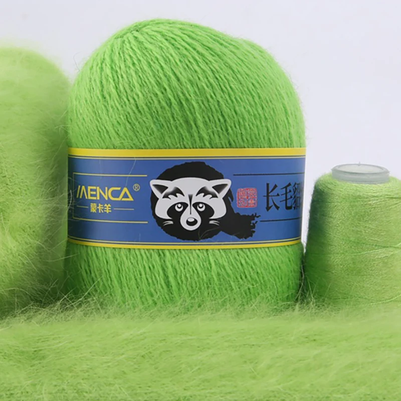 Mink Down Yarns Long Hair Mink Cashmere Yarn for Hand Knitting Yarns 14s/2 with Threads Factory Wholesale 67 Colors