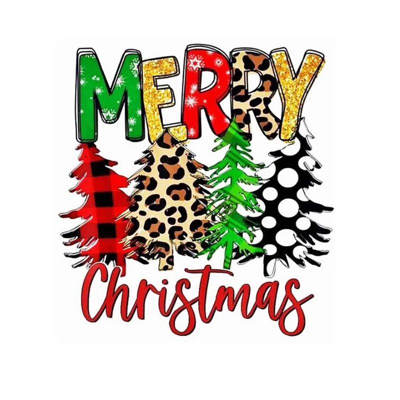 Дешевая цена рождественские трафаретной печати Dtf-трансферы готовые к