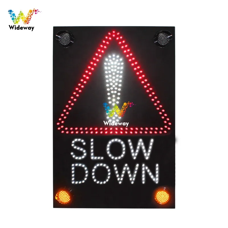 Road safety warning slow down LED traffic signs