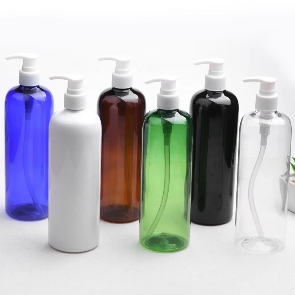 500ml 16oz Empty Boston Round Clear Amber Room Spray Bottle with Trigger Sprayer and Silicone Sleeve for Cleaning