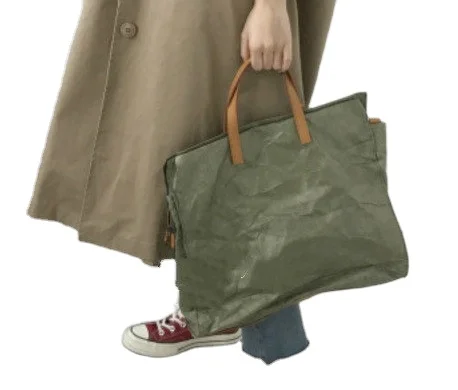 Custom Canvas Bag Organic Cotton Tote Bag Waterproof Handbags Washable Kraft Paper Bag