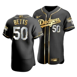 Drop Shipping OEM NO MOQ Mens Womens Kids Los Angeles D odgers Black Gold Letters Baseball Uniform Baseball Jersey