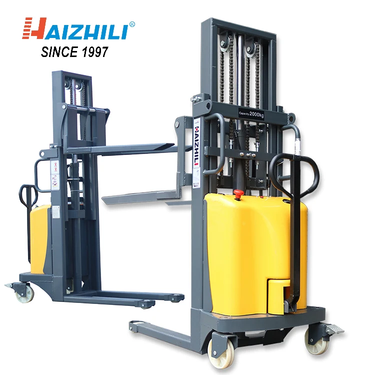2000 кг Полу Электрический гидравлический вилочный погрузчик подъемный штабелер/полу Электрический гидравлический штабелер