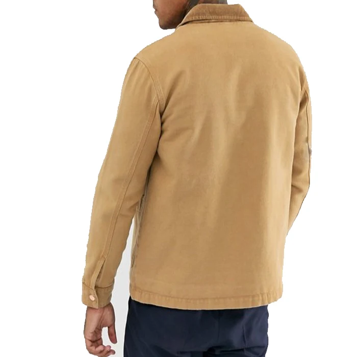 
2019 best selling men casual canvas jacket in tan 