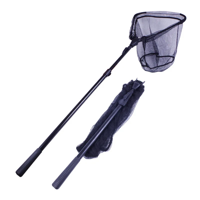 
Folding Sturdy LightWeight Fishing Net, Black/Transparent 