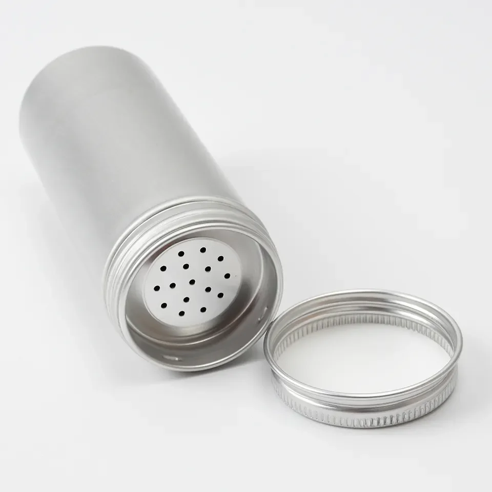 Wholesale 3.5oz 100ml D44*H103mm Tea Box/Can Food/Cosmetics/Spices Silver Cans Aluminum Jars With Screw Lid