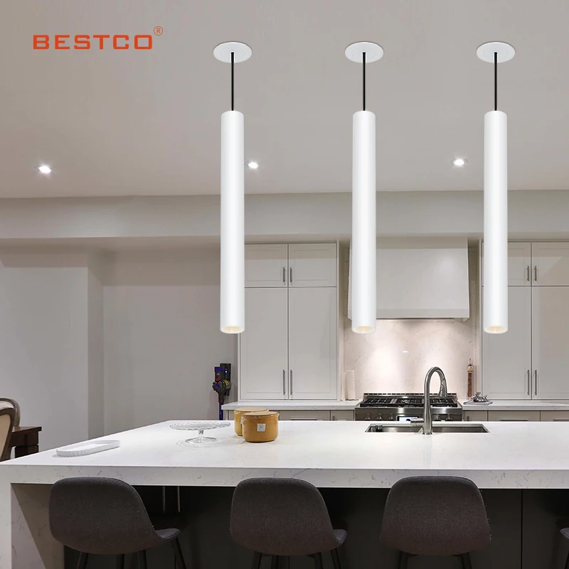 Indoor Lighting Fixture design living room chandelier Aluminum Cylinder Pendant Light for Restaurant hanging pendant lights