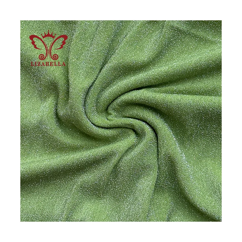 Shaoxing Lizabella Wholesale Lurex French Terry Fabric 95%Polyester And 5%Spandex Fabrics For Clothing