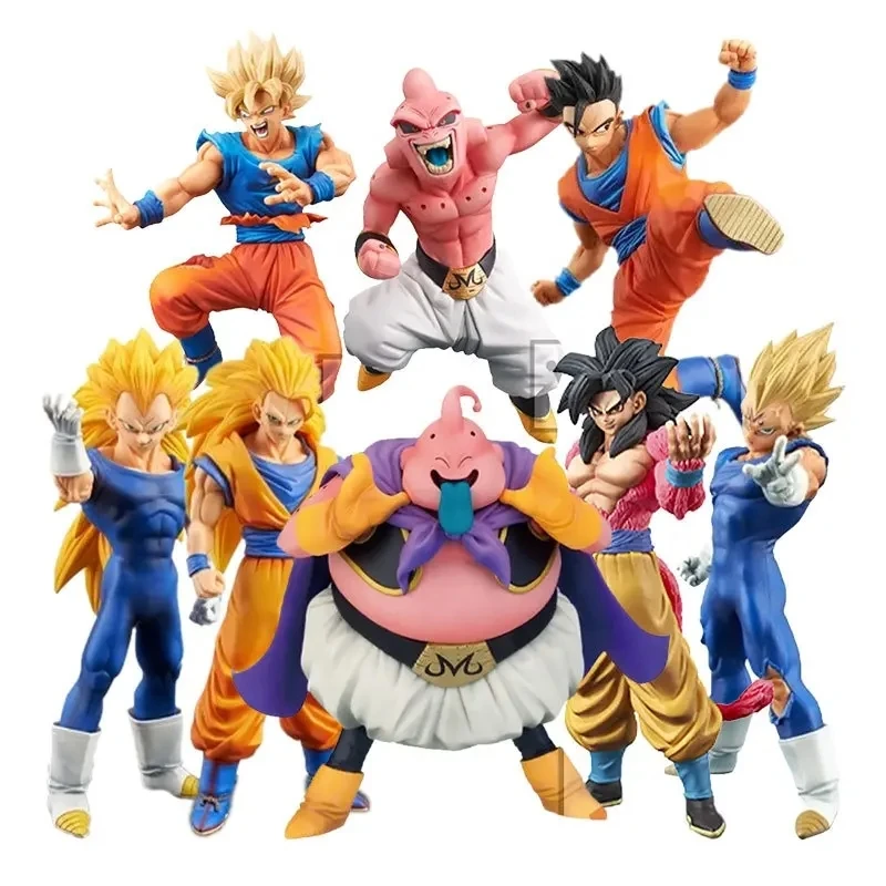 Super Saiyan Son Goku Vegeta Shenron Majin Buu PVC Anime Figure Statue Model Toy 20~30cm Unisex New Box Dragon Style Printed