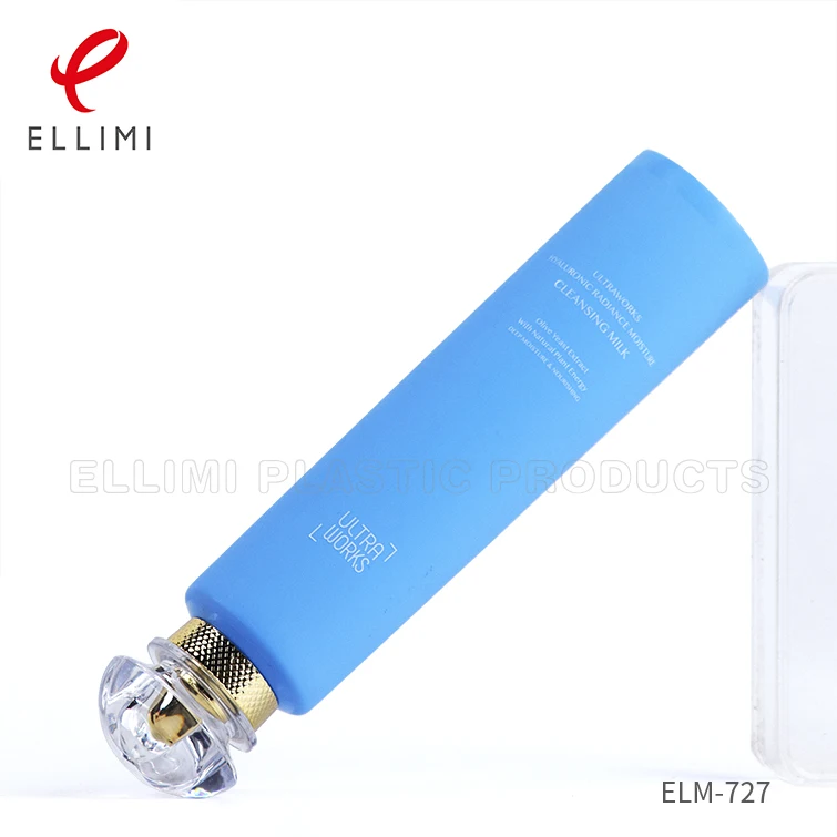 facewash plastic tubes for cosmetic with acrylic cap