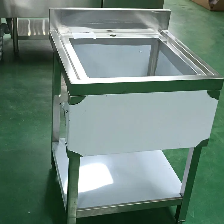 Commercial Double Bowl Wash Sink Stainless Steel Kitchen Restaurant Carton Square Modern Polished Hand Made Kitchen Sink Sink 20