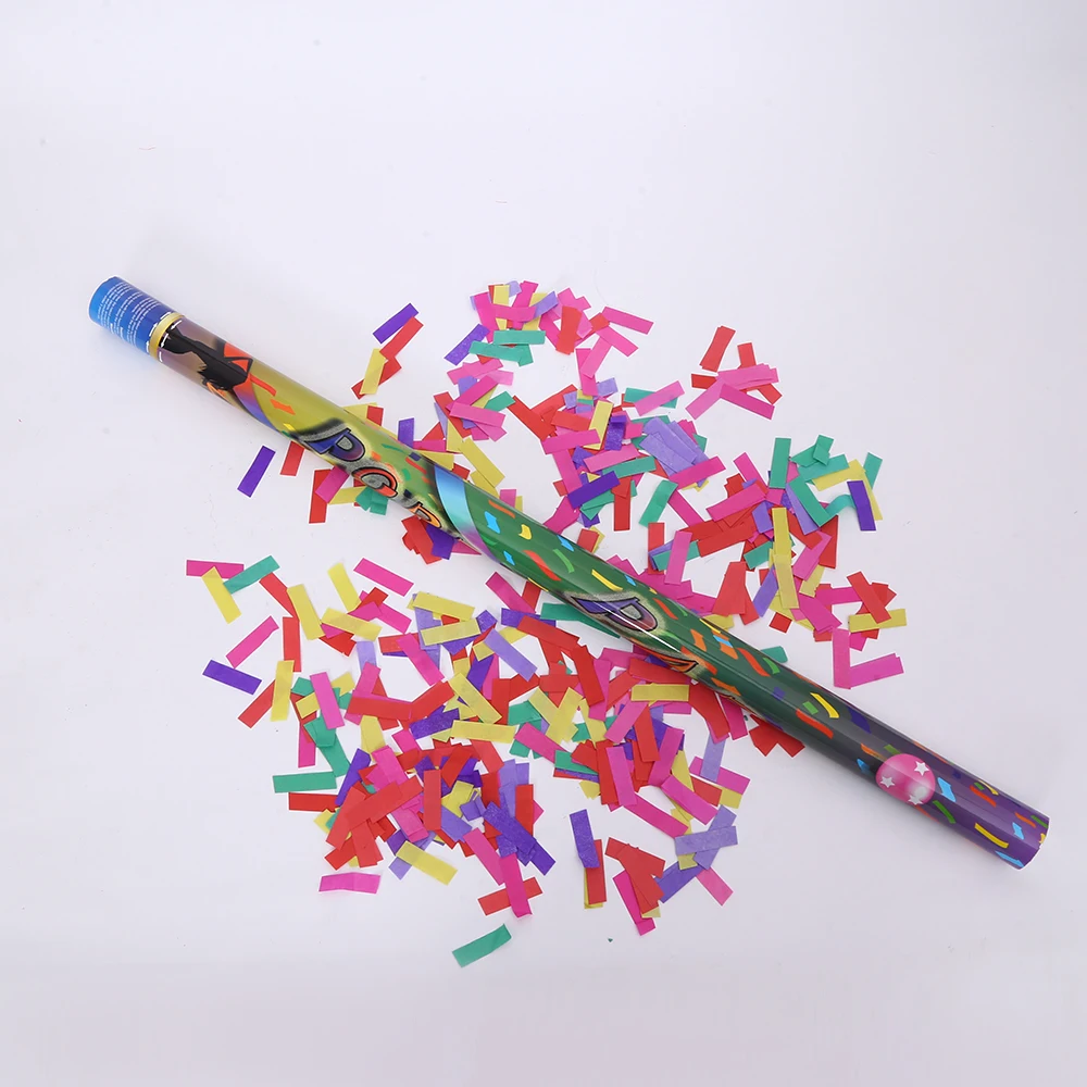 New Design Biodegradable Colorful Paper Confetti Cannon Party Popper Handheld Confetti Shooter