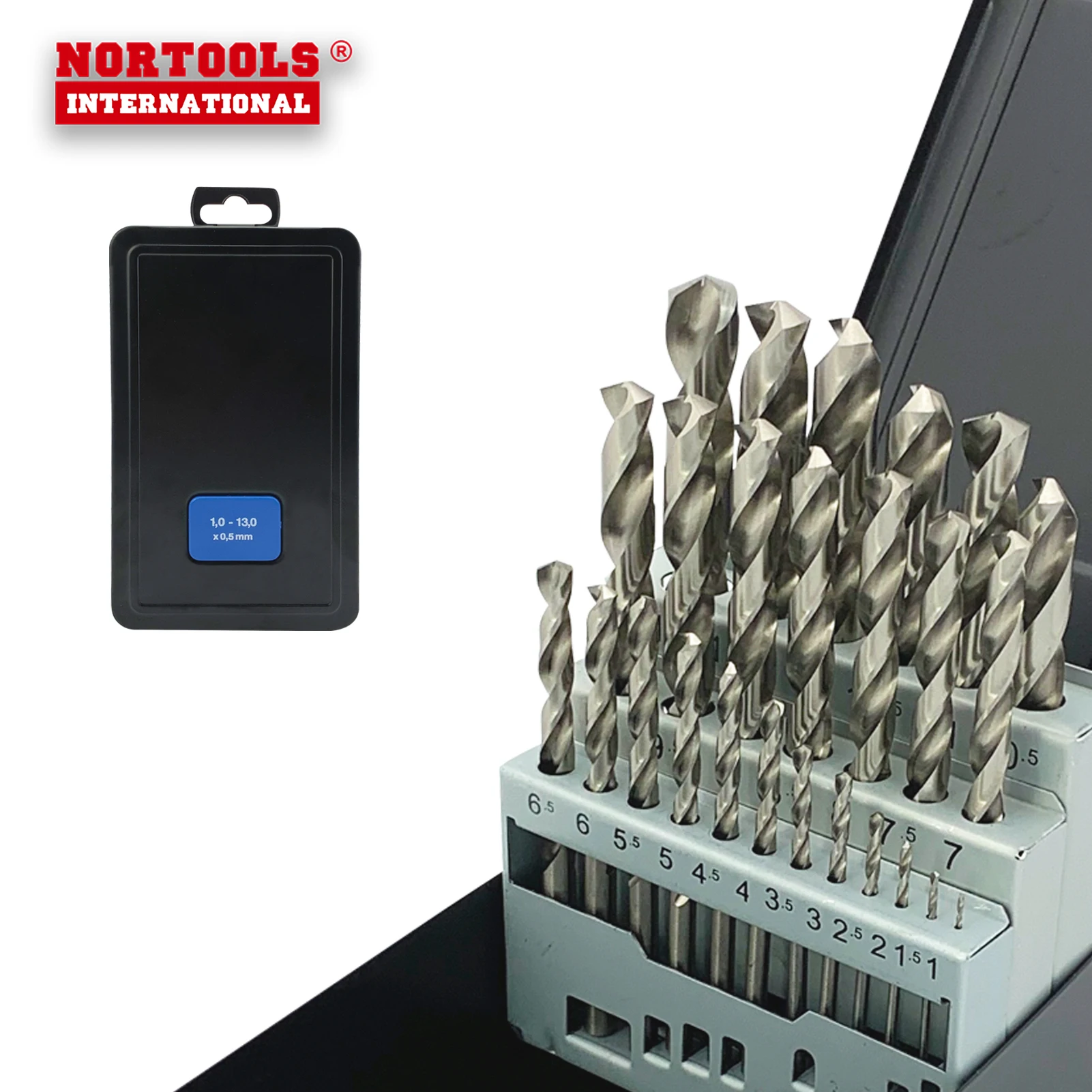 25pcs Fully Ground Bright Sharpener Twist Drill Bit Set For Metal Drilling