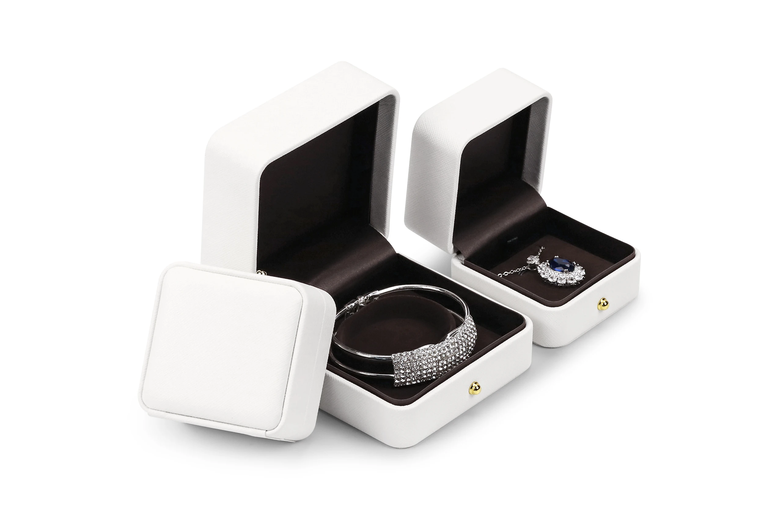 Tongxing Luxury White Cardboard Plastic Jewelry Boxes for Bracelets Necklaces Rings Watches-Gift Storage Boxes