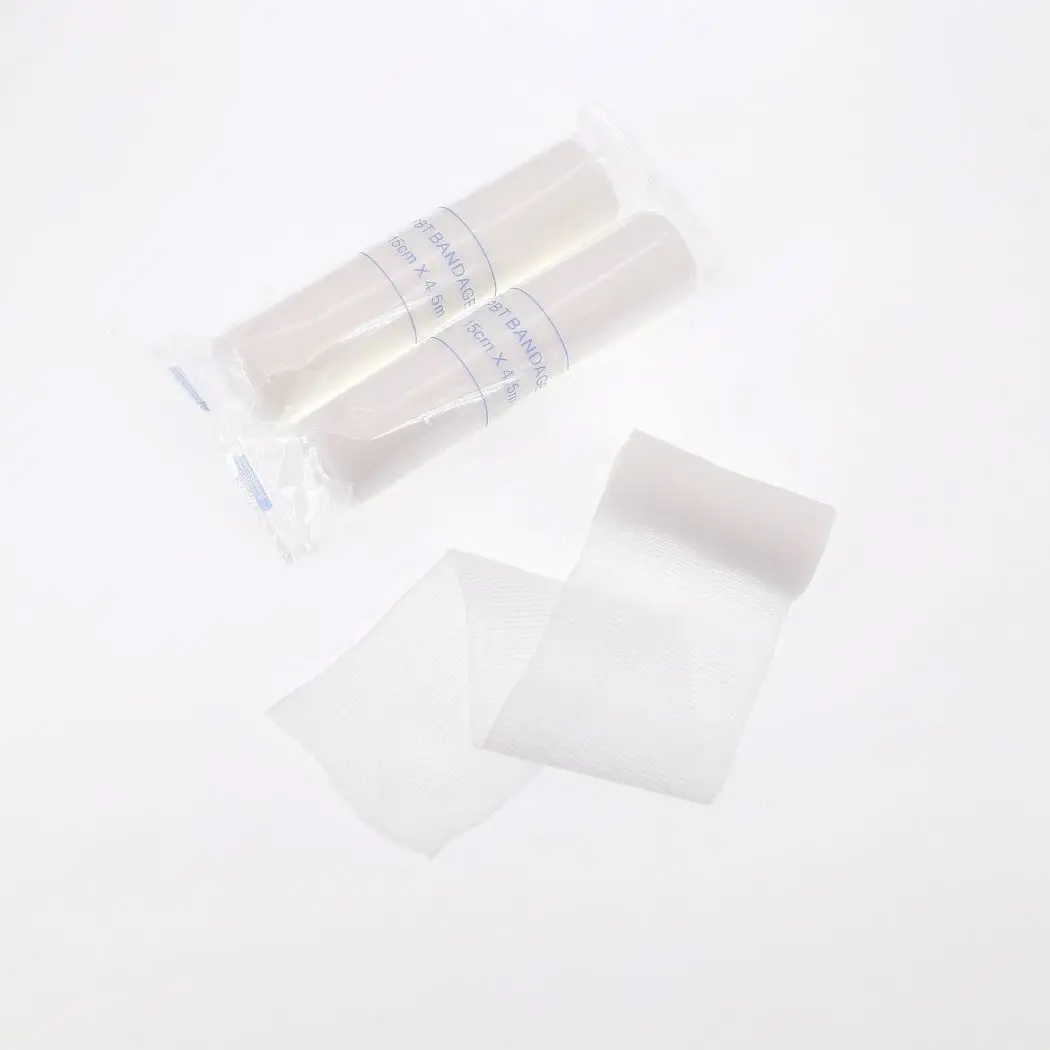 Medical Self-adhesive Cotton Nonwoven Raw/Bleached White Plain/Crepe PBT Bandage with Cohesiveness