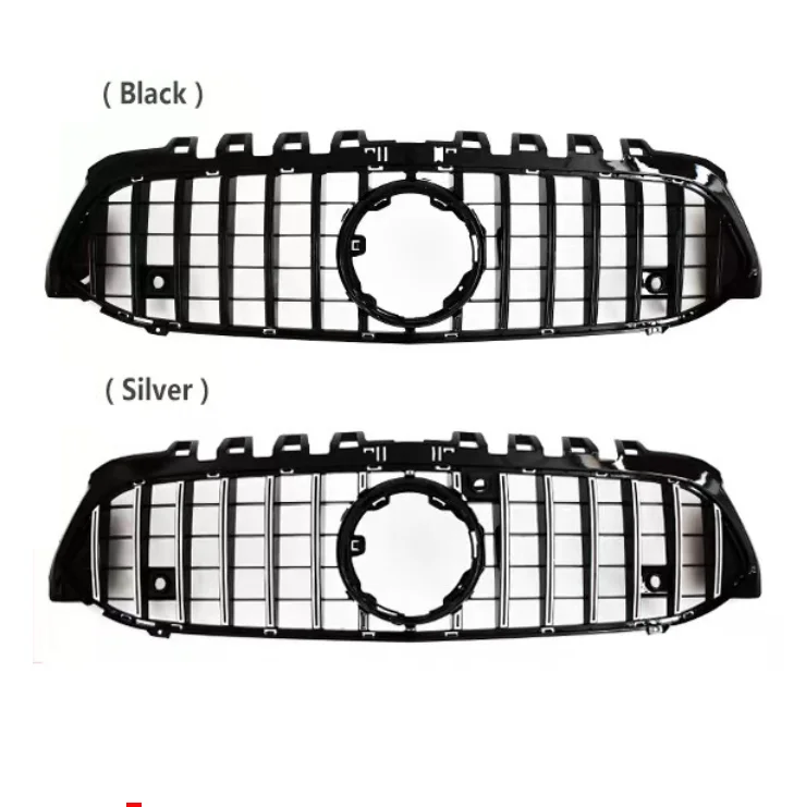 GTR Type Front Bumper Grill For Mercedes Benz A Class W177 Facelift Panamericana Hood Grille  2019-2021