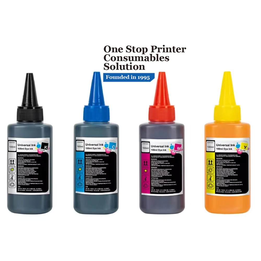 INK-POWER 1000ml 500ml 250ml 100ml 1L Universal Pigment Dye Ink Tinta Color Bottle Kit Refill Inkjet for Epson HP Canon Printer
