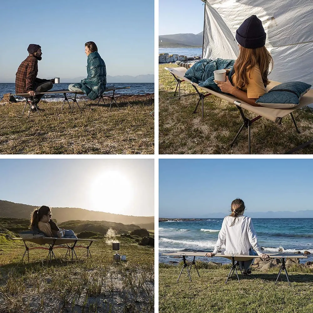 Custom Camping Folding Cot Sleeping Bed Adjustable Foldable Portable Single Outdoor Camping Bed