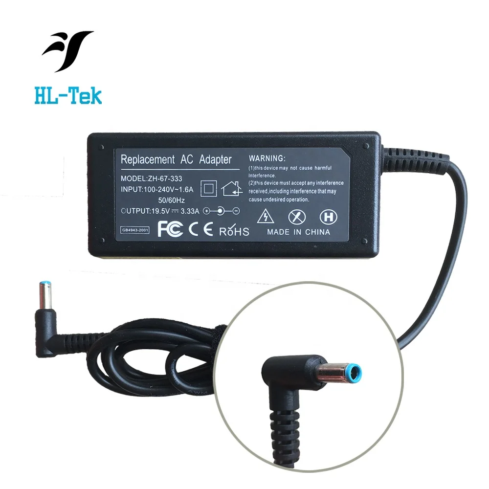 65w notebook adapter for hp ELITEBOOK 745G5 820 G3 840 G4 19.5V 3.33A Blue Pin