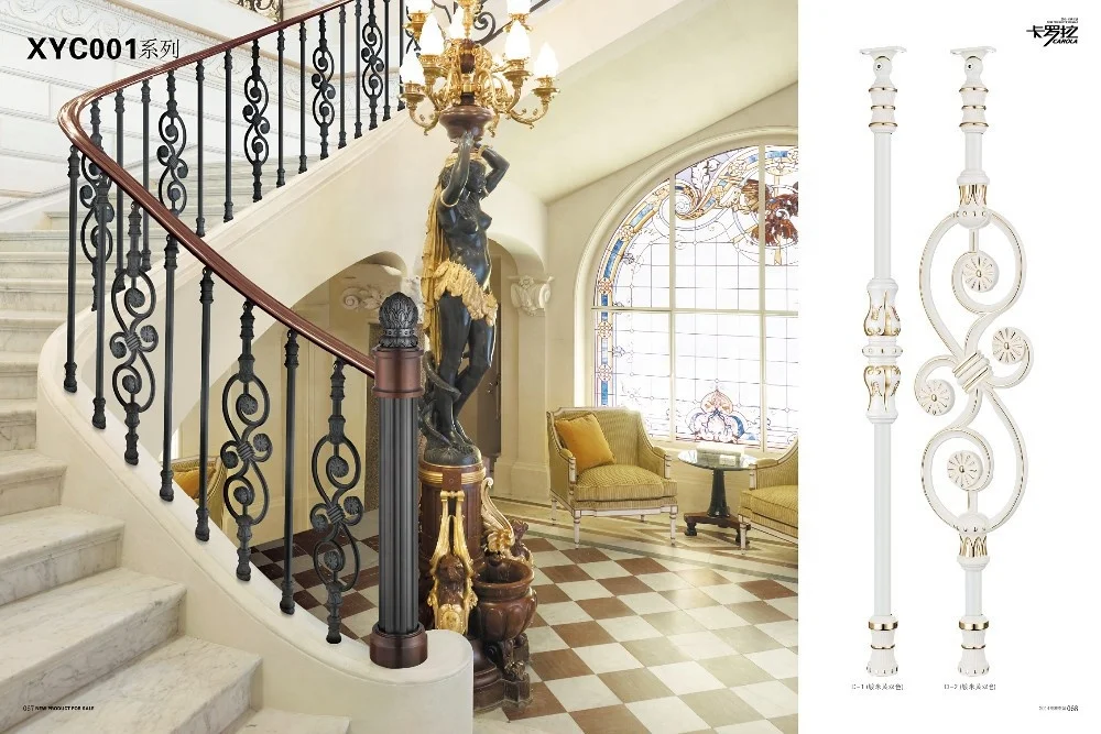 Simple Aluminum indoor railings banisters for stair