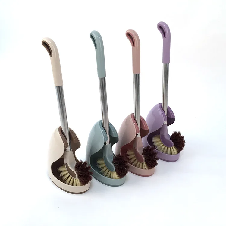 New design Amazon  cleaning China Wholesale OEM Customized   European Style Plastic Round Head Toilet Brush