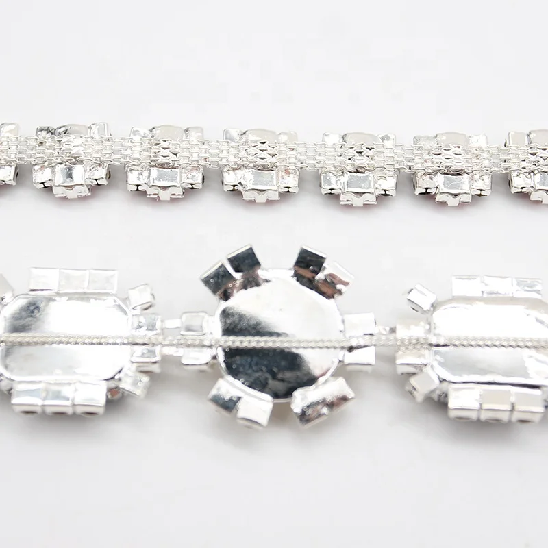 Wholesale Rhinestones Crystal Pearl Chain Trim With Cup Trimming Rhinestones For Accessories