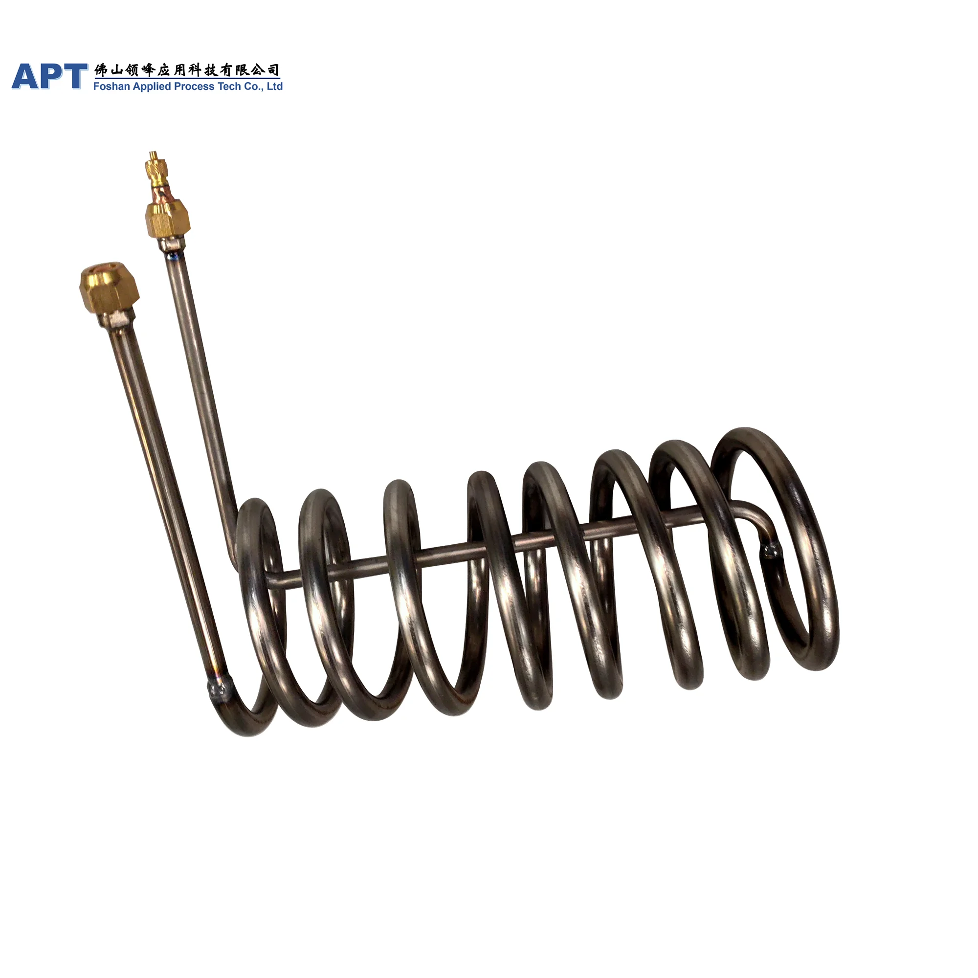 Customized aquarium fish tank water coil 2HP titanium coil evaporator ta1 Titanium heat exchanger coil