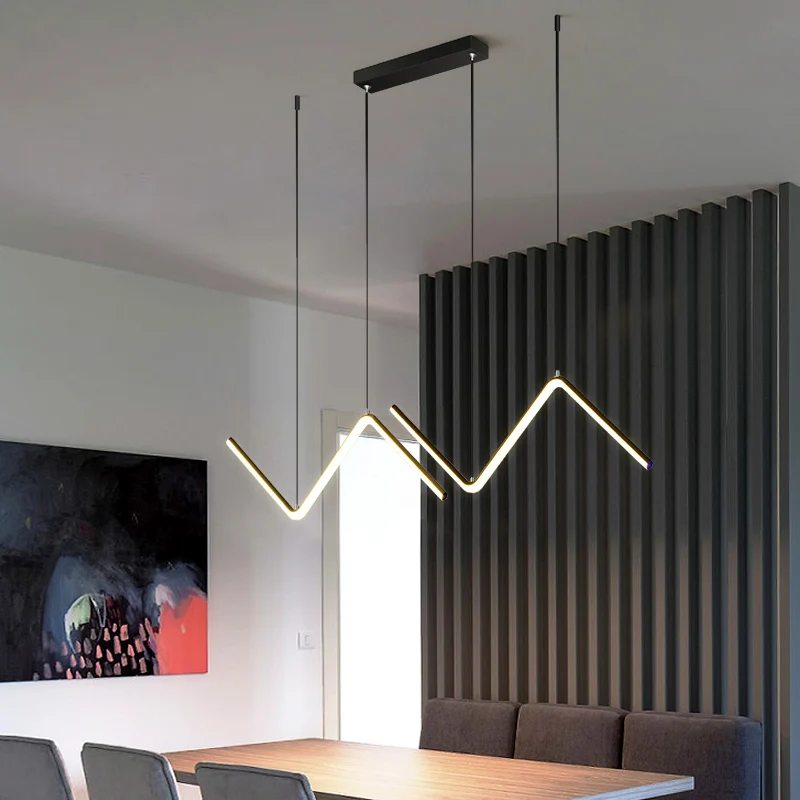 
Modern simple Pendent lamp Trapezoid Industrial for Home Restaurant Hotel Black Metal chandelier light 