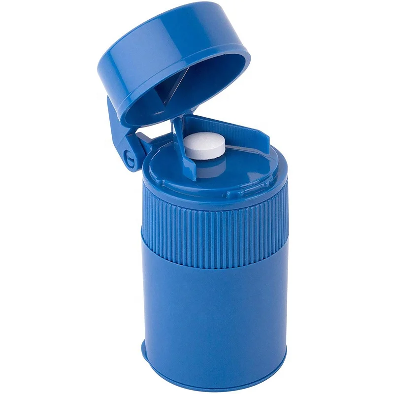 Medicine Grinder Medicine Cutter Plus 4-grid Portable Box Travel Travel Multi-functional Medicine Crusher