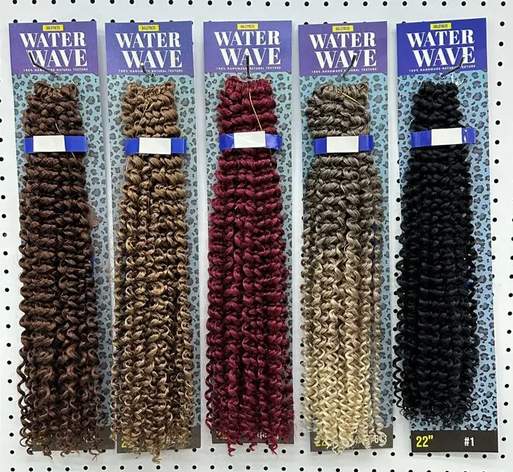 Wholesale Godtress Pre Passion Twist Braid Hair Ombre Water Wave 22 Inch-24inch Crochet Dreadloc Hair Extension
