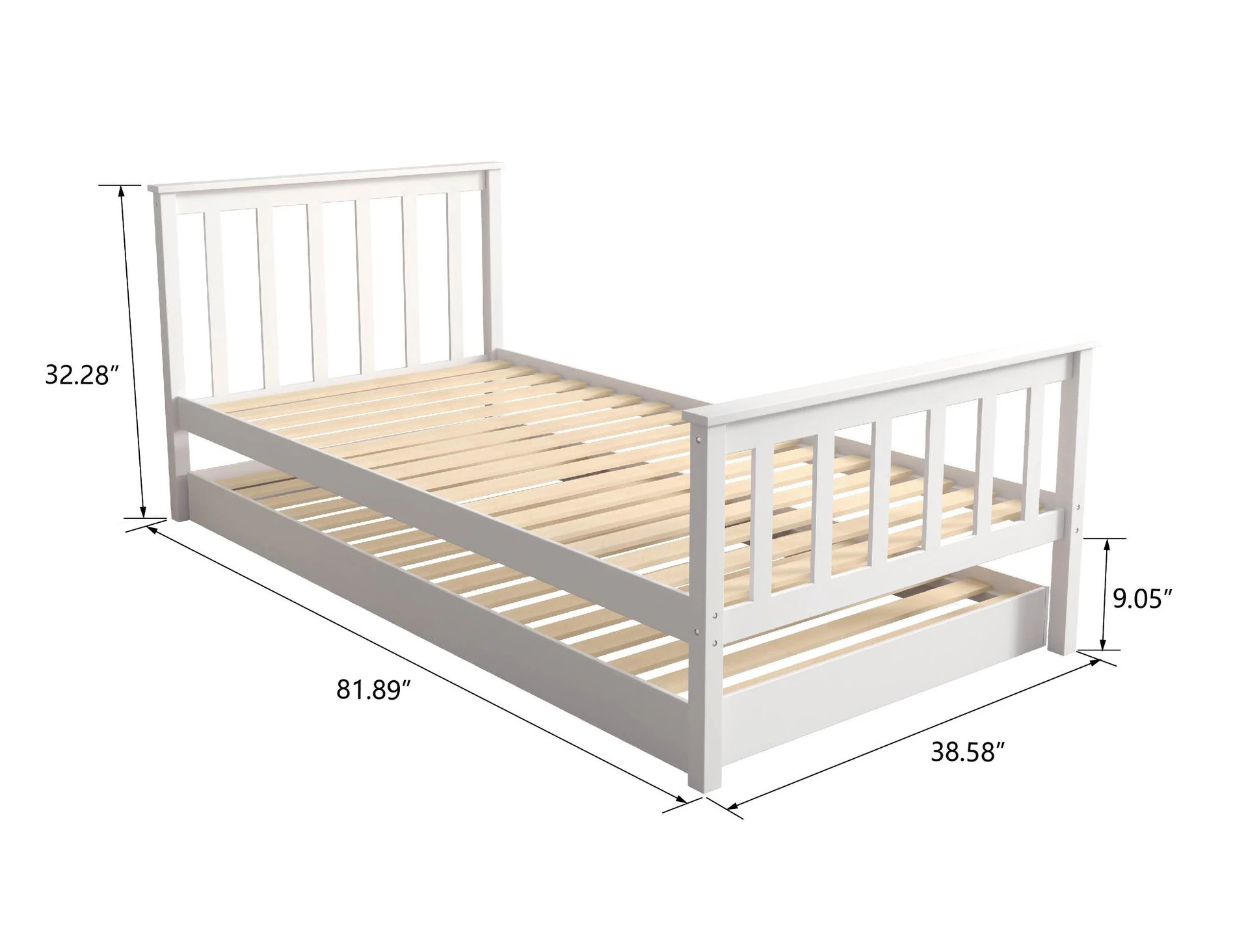 
Manufacturer Hot Sell Folding Wooden Kids Bed Adjustable Single Children Beds 