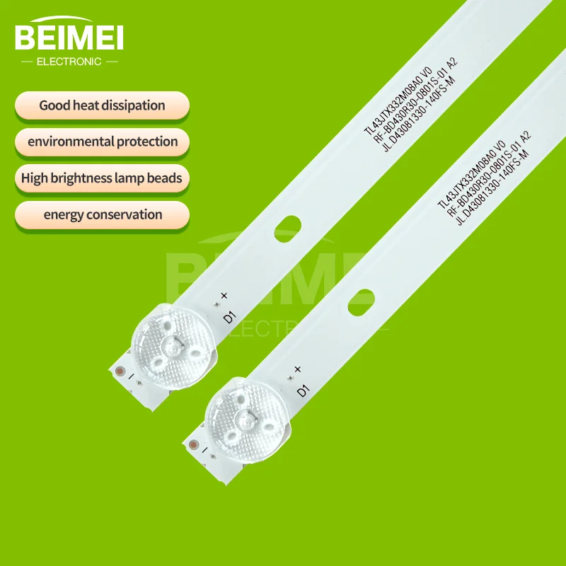 TV Backlight Strip TL43JTX332M08A0 V0 JL.D43081330-140FS-M 4C-LB430T-RF1 TV LED Strip Light for TOSHIBA 43L26CMC TCL L43E9600