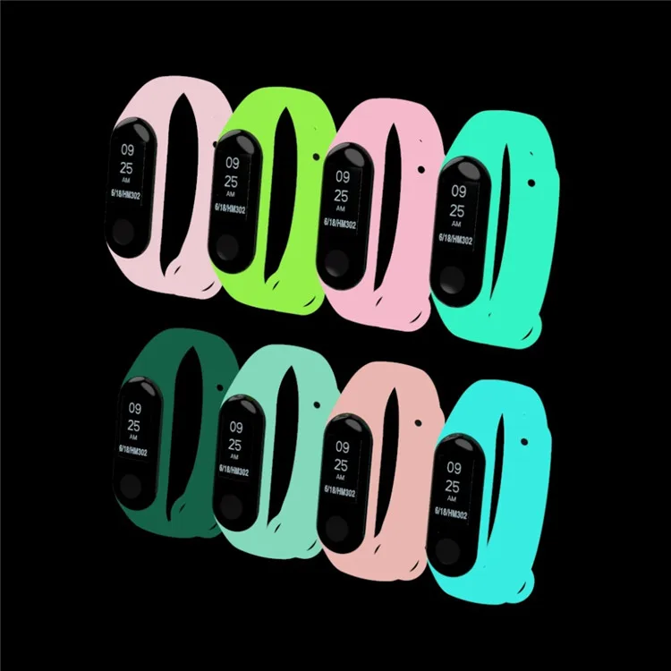 
Luminous Mi band 3 4 Strap mi3 watchbands accessories Night Light wrist Replacement for Xiaomi miband 3 4 smartband 