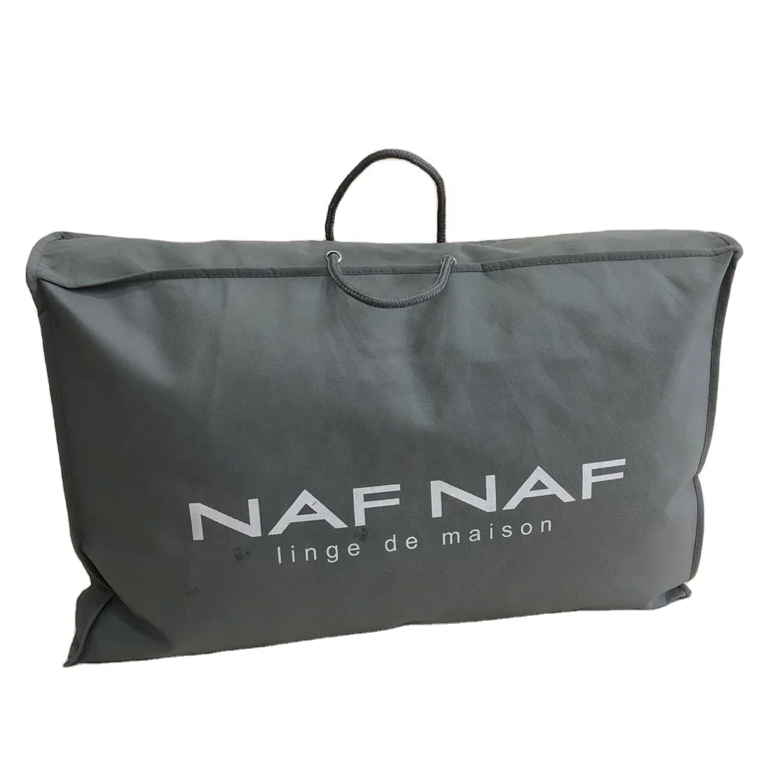 Top quality customized logo printed laundry quilt packaging PVC plastic duvet bag with zipper