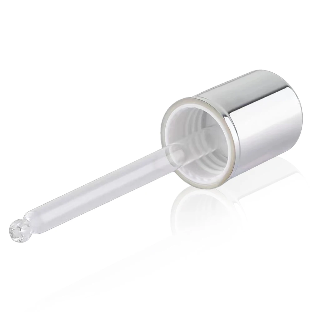 Wholesale round Cosmetic Glass 10ml 20ml 30ml 100 ml  violet blue painted electroplating Glass Dropper Bottles with Dropper