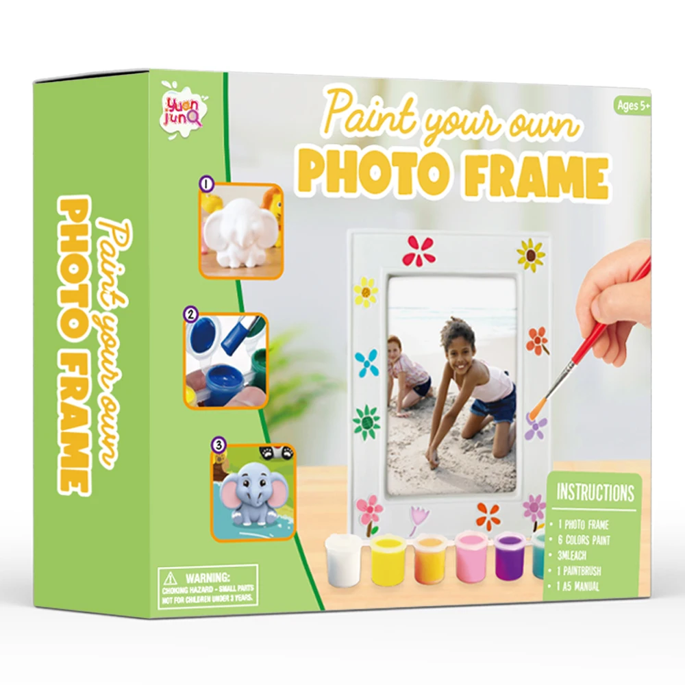 DIY Color Multiple Photo Frame Painting Toy Full Set Gypsum Plaster Painting Unit Kit