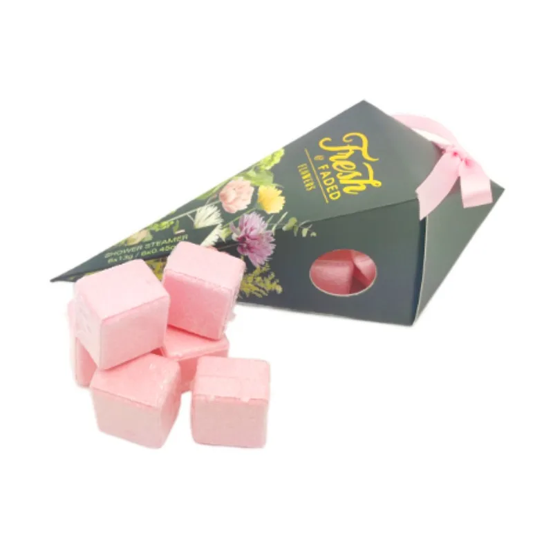 Cherry Rose Cube Shower Steamer Gift Set Bubble Colors Lavender 15g Relaxing shower steamer for Bath and body Fizzy Steamer