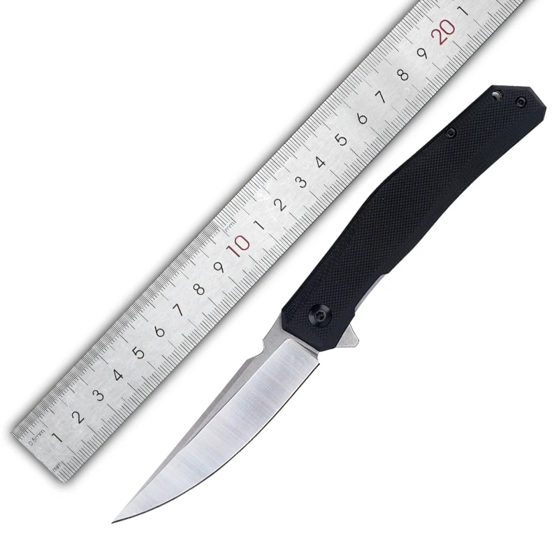 High End EDC G10 Handle D2 Blade Black Lightweight Folding Pocket Survival Knife