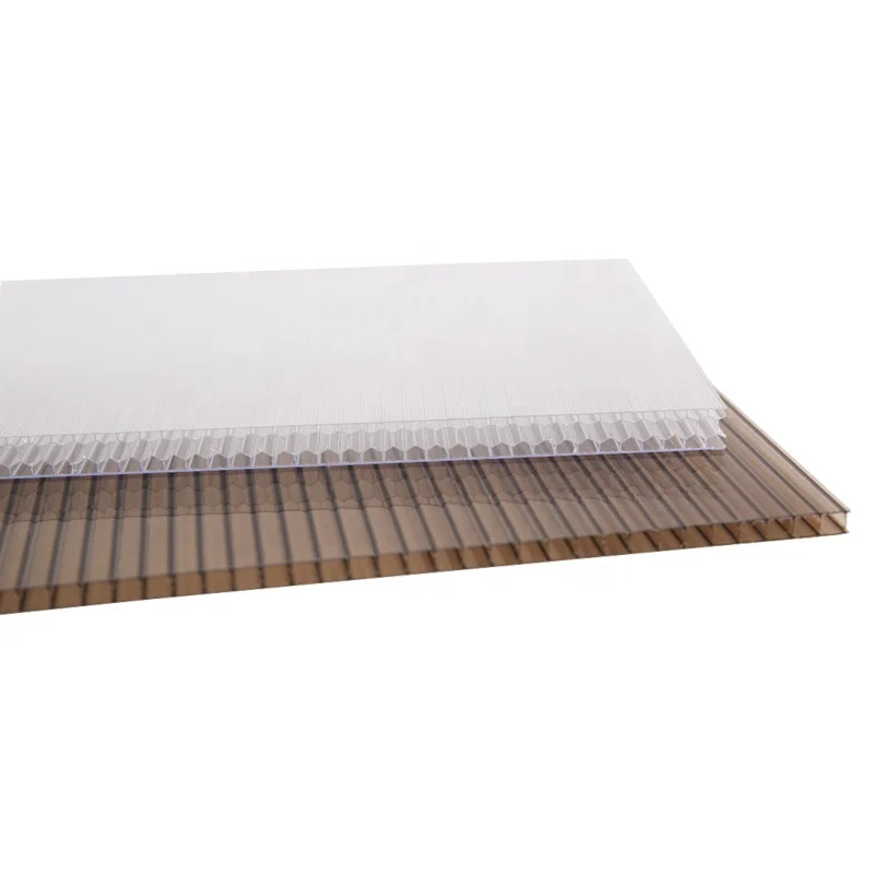 smoked sun transparent lighting board sheets Polycarbonate Honeycomb Sheet garden greenhouse