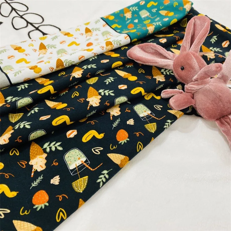 Custom design 95%cotton 5%spandex 220 gsm printed cotton lycra