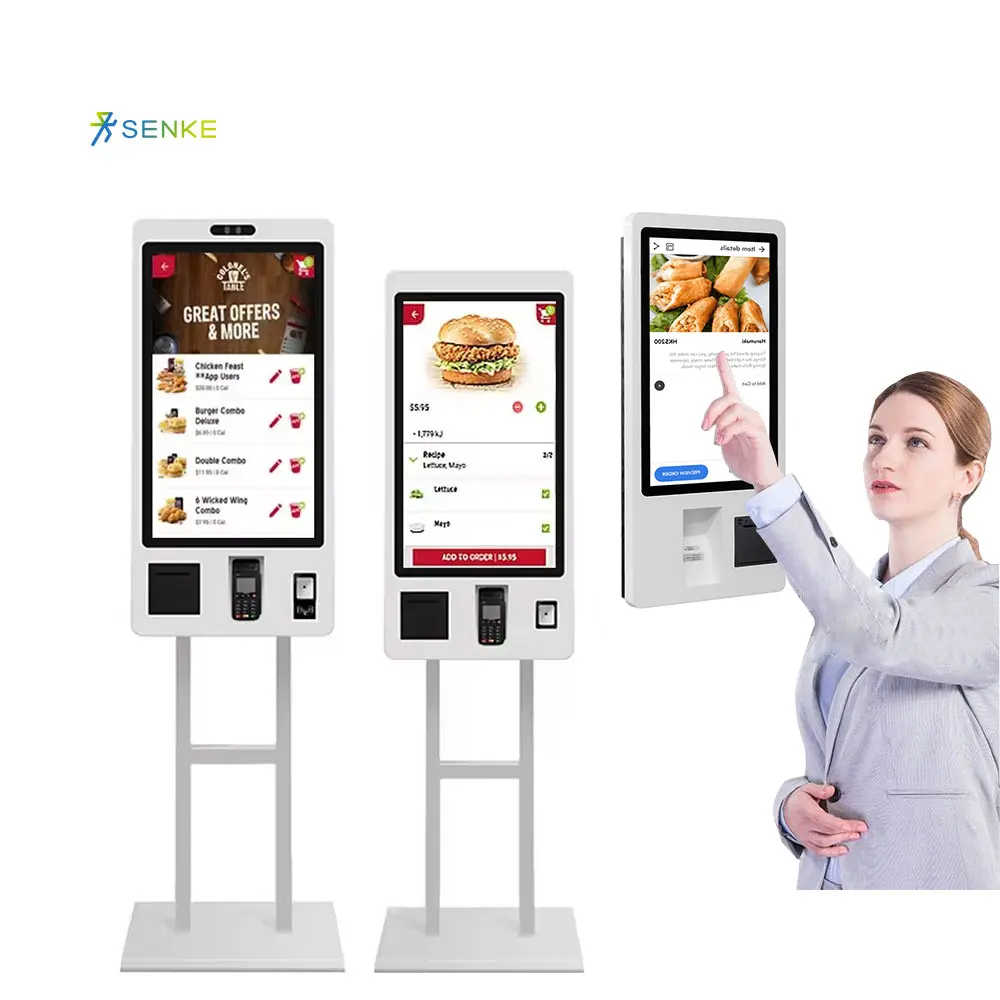 Efficient Self-Ordering Kiosk Restaurant Touch Screen Kiosk Self Service Ordering Machine