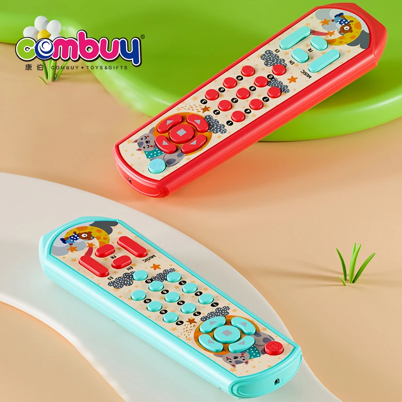 Early learning triligual switch cognititve music baby toys smart tv remote control